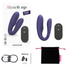 Love to Love Match up - oppladbar, radiostyrt parvibrator (lilla)   Love to Love Match up - oppladbar, radiostyrt parvibrator (lilla)