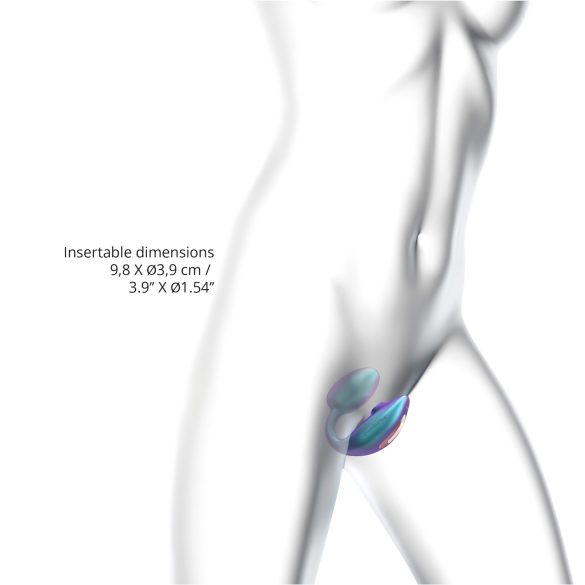 Wonderlover - klitorisstimulator og G-punkt vibrator (metallisk grønn)