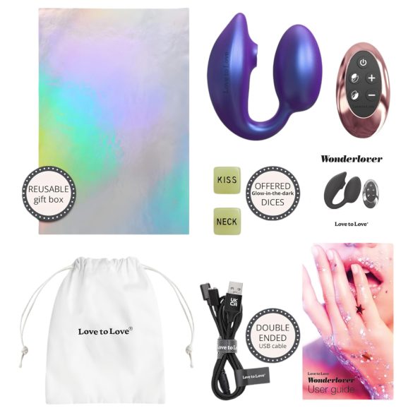 Wonderlover - metall lilla G-punkt vibrerende klitorisstimulator