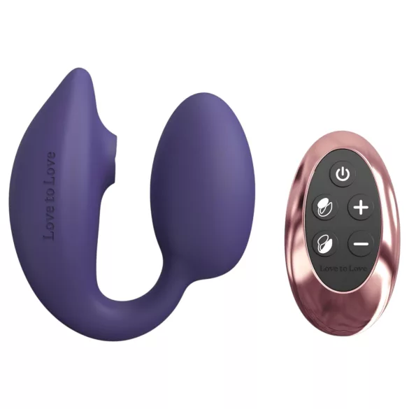 Love to Love Wonderlover - klitoris-lokkende G-punktvibrator (mørk lilla)