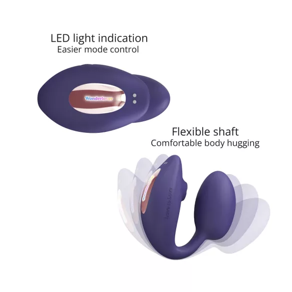 Love to Love Wonderlover - klitoris-lokkende G-punktvibrator (mørk lilla)