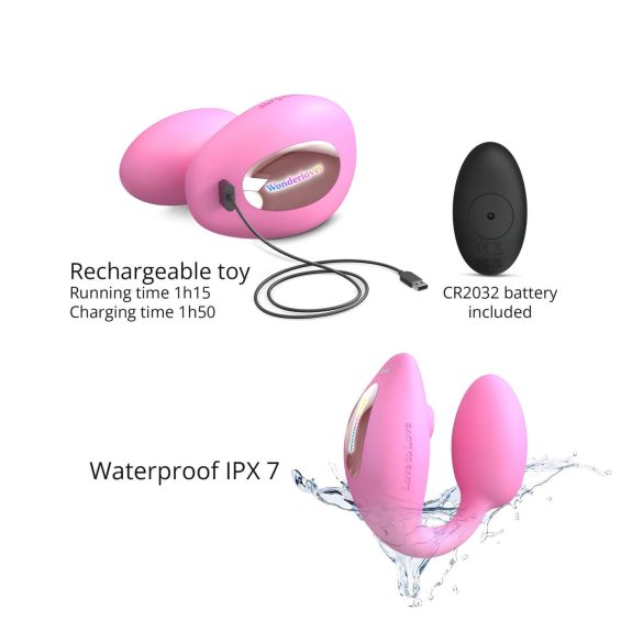 Love to Love Wonderlover - klitoris- og G-punkt-vibrator (rosa)
