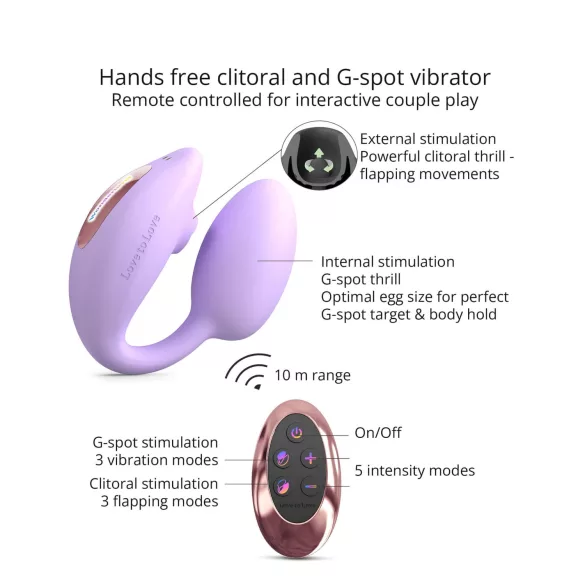 Love to Love Wonderlover - klitoris- og G-punktvibrator (lilla)