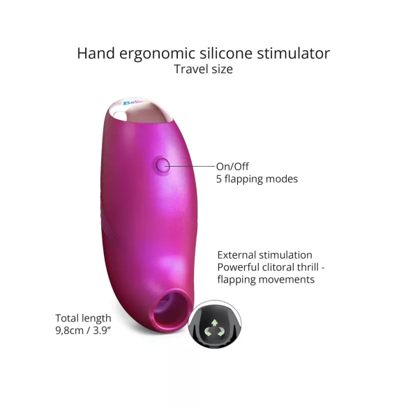Love to Love Believer - vanntett klitorisvibrator (metallisk rosa)