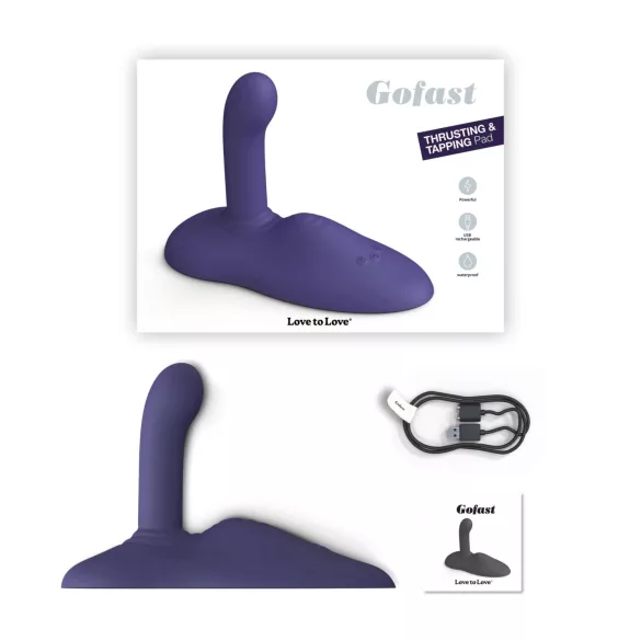 Love to Love GoFast - støt- og klitorisvibrator med sugekopp (blå)