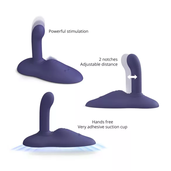 Love to Love GoFast - støt- og klitorisvibrator med sugekopp (blå)