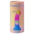 Love to Love Candy Loop - lysende LED-silikondildo (rosa-blå) - 16,9 cm