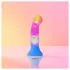 Love to Love Candy Loop - lysende LED-silikondildo (rosa-blå) - 16,9 cm
