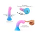 Love to Love Candy Loop - lysende LED-silikondildo (rosa-blå) - 16,9 cm
