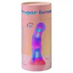   Love to Love Sugar Bomb - lysende LED-silikondildo (rosa-gul) - 16,9 cm