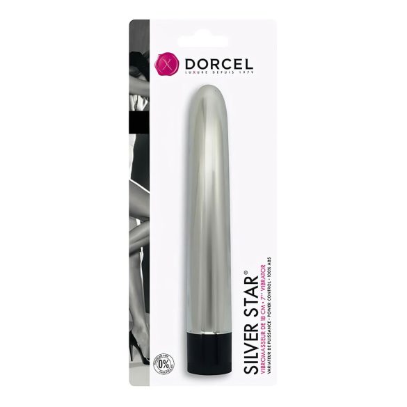 Dorcel Silver Star - klassisk stavvibrator (sølv)
