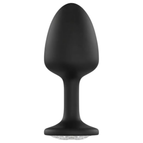 Dorcel Geisha Plug Diamond M - svart, analplugg med hvit stein