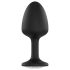Dorcel Geisha Plug Diamond M - svart, analplugg med hvit stein