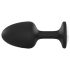 Dorcel Geisha Plug Diamond M - svart, analplugg med hvit stein