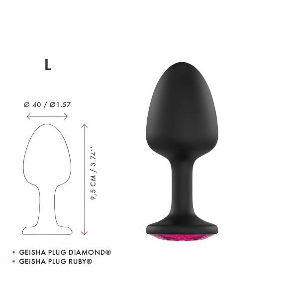Dorcel Geisha Plug Ruby L - sort av fornøyelse (svart)