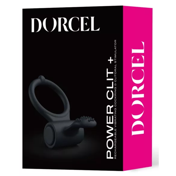 Dorcel Power Clit Plus - oppladbar, vibrerende penisering (svart)