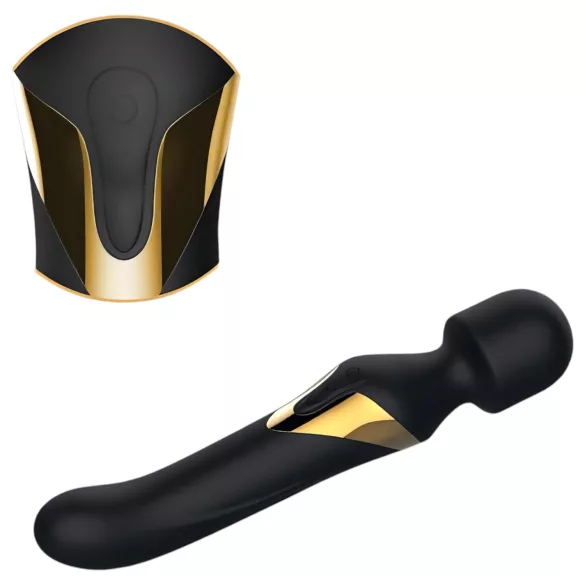 Dorcel Dual Orgasms Gull - 2-i-1 massasjevibrator (svart)