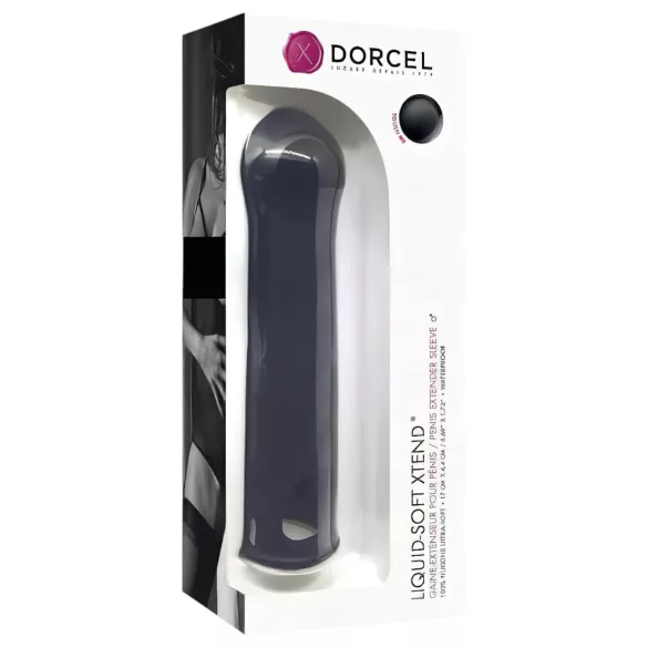 Dorcel Liquid-Soft Xtend - sort penishylse (svart)