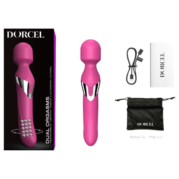 Dorcel Dobbel Orgasme - oppladbar 2-i-1 massasjevibrator (rosa)