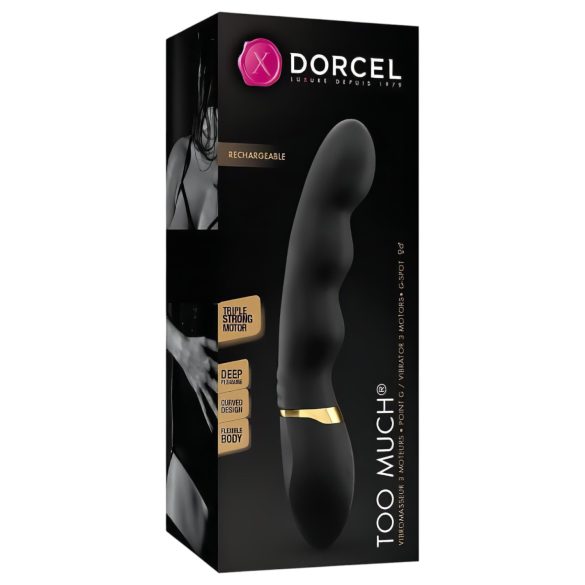 Dorcel Too Much 2.0 - Oppladbar 3-motors vibrator (svart-gull)