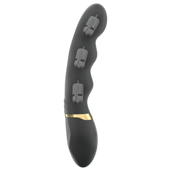 Dorcel Too Much 2.0 - Oppladbar 3-motors vibrator (svart-gull)