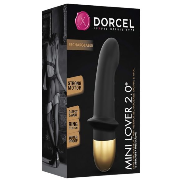 Dorcel Mini Lover 2.0 - Oppladbar G-punkt vibrator (svart-gull)