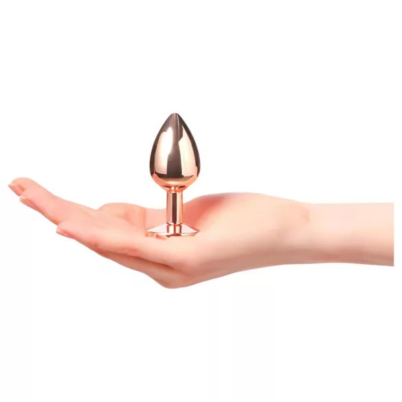 Dorcel Diamond Plug S - liten analplugg i aluminium (roségull)