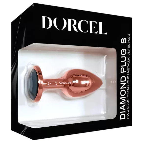 Dorcel Diamond Plug S - liten analplugg i aluminium (roségull)