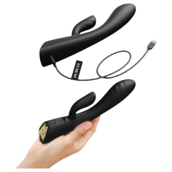 Dorcel Flexi Rabbit - Varmende klitorisvibrator (svart)