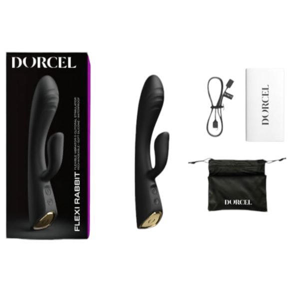 Dorcel Flexi Rabbit - Varmende klitorisvibrator (svart)