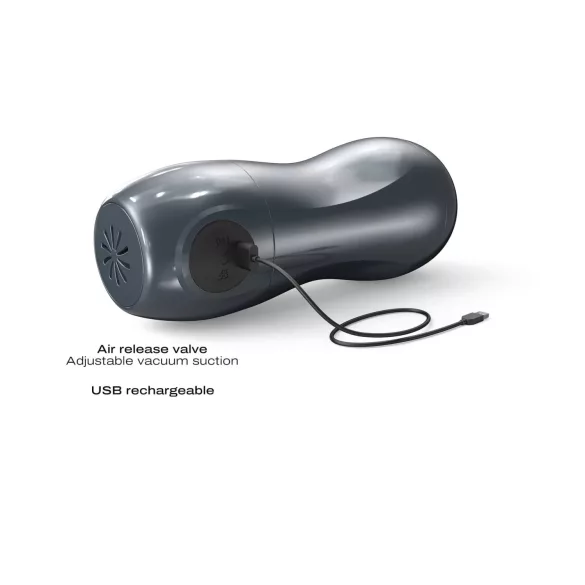 Dorcel Blowjoy Vibe - sugende og vibrerende oppladbar masturbator (grå)