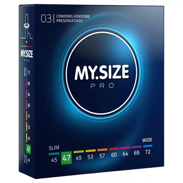 My.Size PRO - kondom i spesialstørrelse - 47 mm (3 stk)