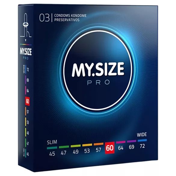 My.Size PRO - kondom med unik størrelse - 60 mm (3 stk)