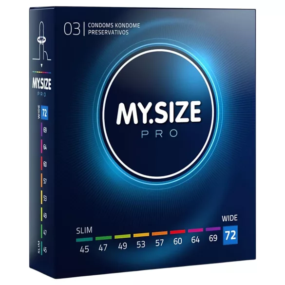 My.Size PRO - kondom i spesialstørrelse - 72 mm (3 stk)