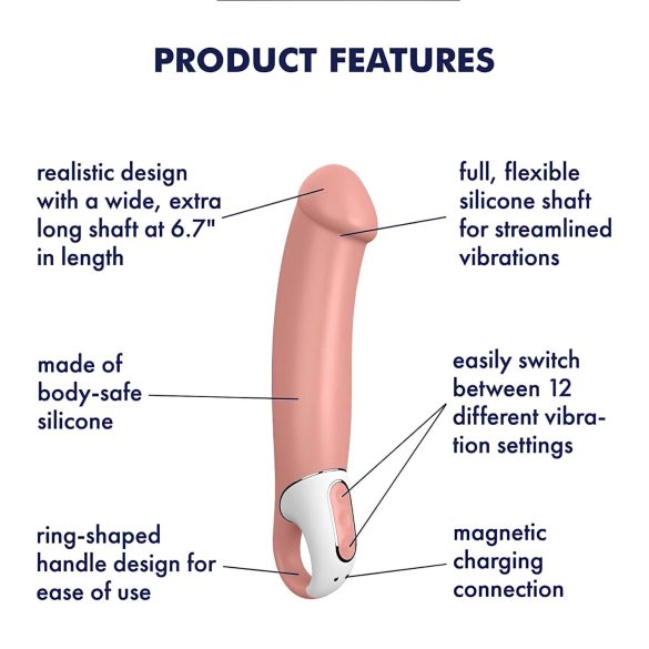 Satisfyer Master - vanntett, oppladbar vibrator (naturlig)