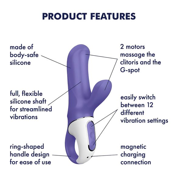 Satisfyer Magic Bunny - Vanntett klitorisvibrator (blå)