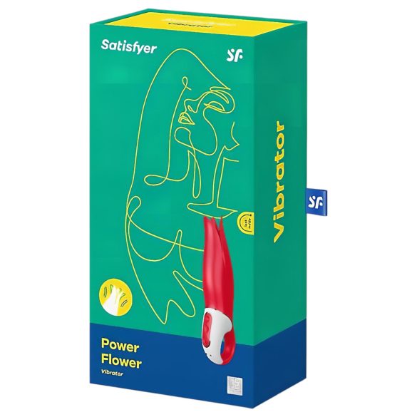 Satisfyer Power Flower - batteridrevet, vanntett vibrator (rød)