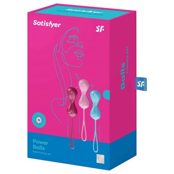 Satisfyer Power Balls – sett med bevegelige geishakuler (3 stk)
