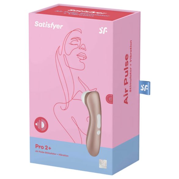 Satisfyer Pro 2+ - oppladbar klitorisvibrator (brun)