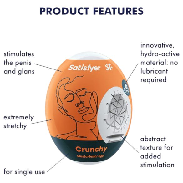 Satisfyer Egg Crunchy - eggmasturbator (1 stk)