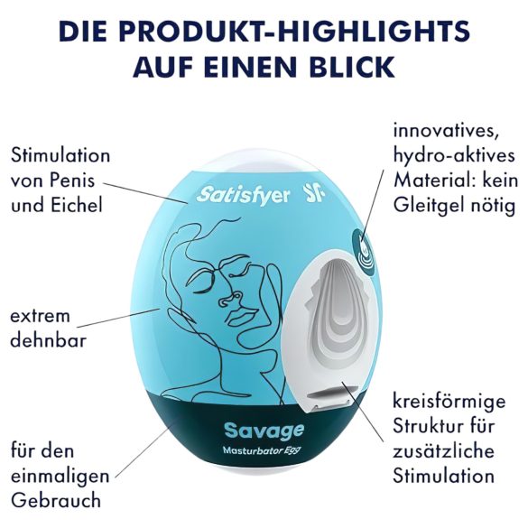 Satisfyer Egg Savage - vill-egget for nytelse (1 stk)