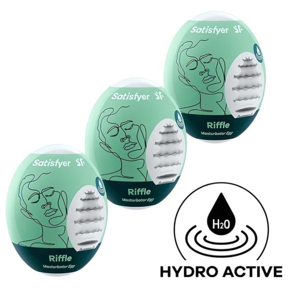 Satisfyer Egg Riffle - egg-masturbatorsett (3 stk)