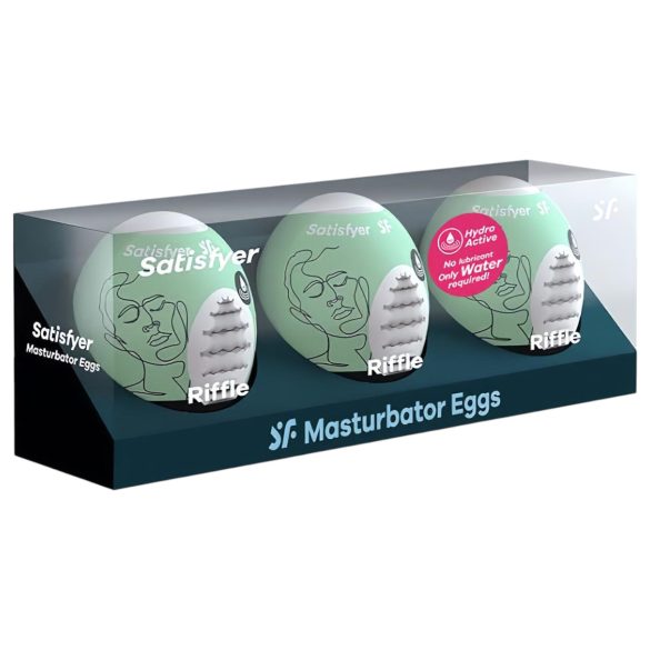 Satisfyer Egg Riffle - egg-masturbatorsett (3 stk)