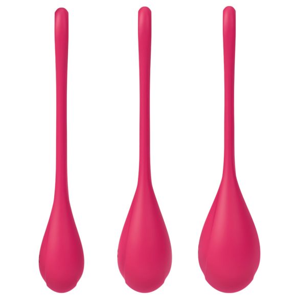 Satisfyer Yoni Power 1 - Rød Benkuleksett (3 deler)