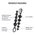 Satisfyer Love Beads - perlesett for anal stimulering (svart)