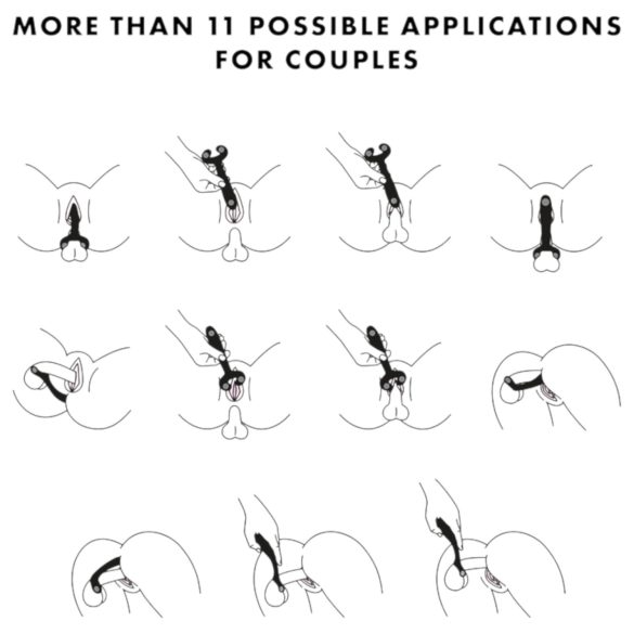 Satisfyer Endless Fun - oppladbar, vanntett parvibrator (svart)