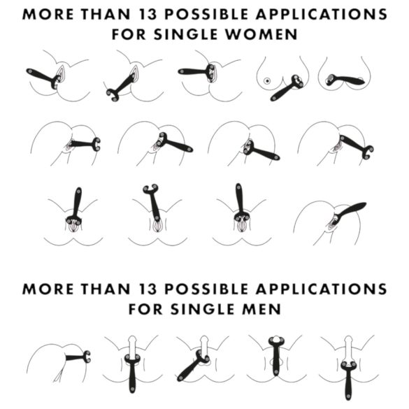 Satisfyer Endless Fun - oppladbar, vanntett parvibrator (svart)