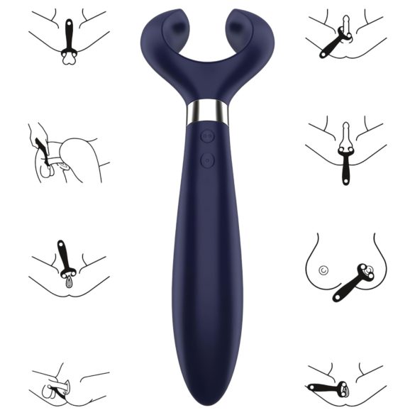 Satisfyer Endless Fun - oppladbar, vanntett parvibrator (blå)
