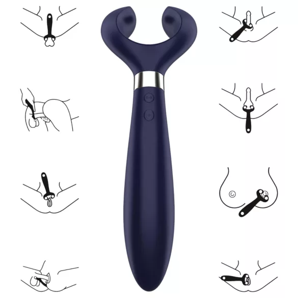 Satisfyer Endless Fun - oppladbar, vanntett parvibrator (blå)