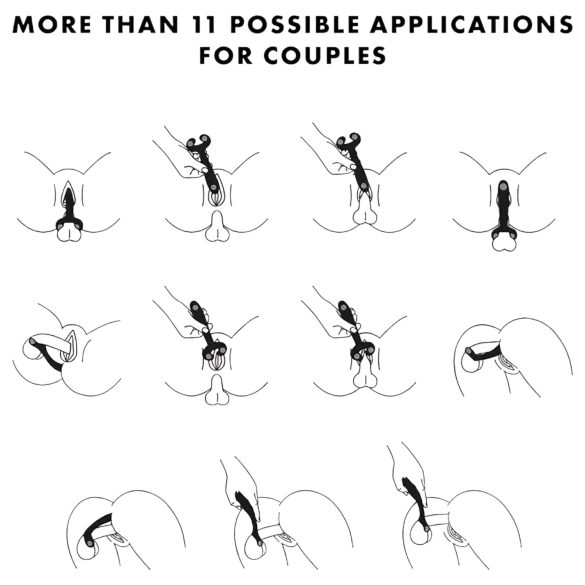 Satisfyer Endless Fun - oppladbar, vanntett parvibrator (blå)